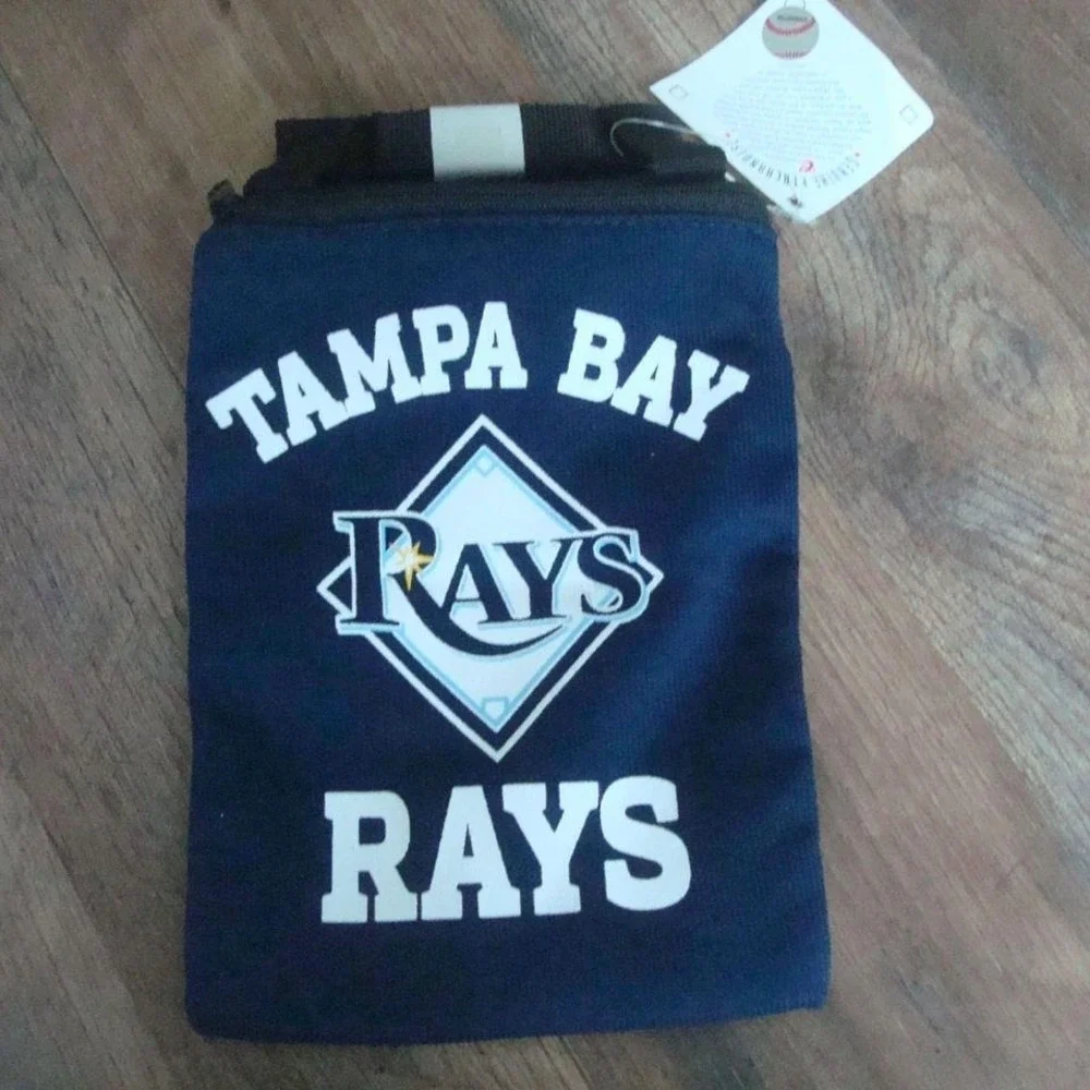 TAMPA BAY RAYS JERSEY 6X9 BAG‎ PURSE VINTAGE ZIPPER L4